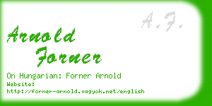 arnold forner business card